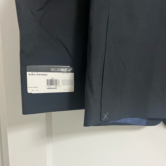 38S 2Pc Suit Men's Navy Blue William Rast Blazer & Pants - Picture 3 of 15